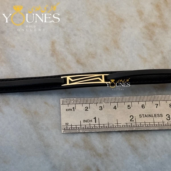 دستبند طلا چرم مردانه L119